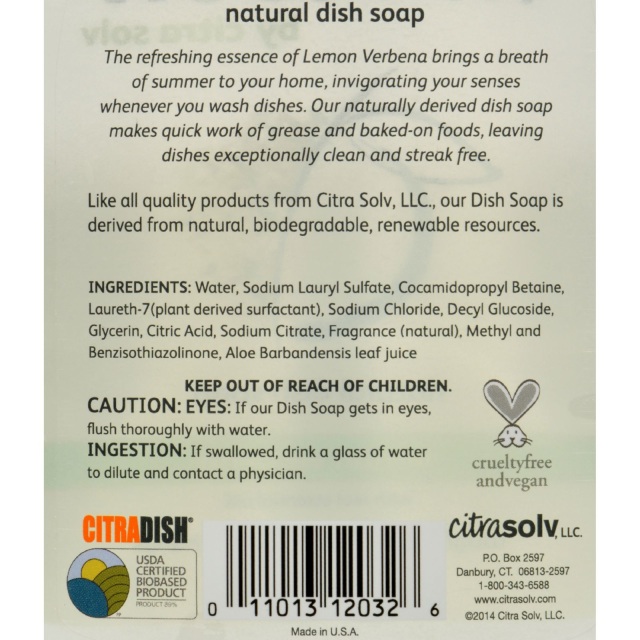 CitraSolv Natural Dish Soap - Lavender Bergamot - Case of 12 - 25