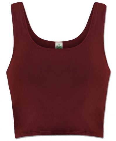 Soul Flower Women's Organic Cotton Fitted Crop Tank (Small, Navy) at   Women's Clothing store