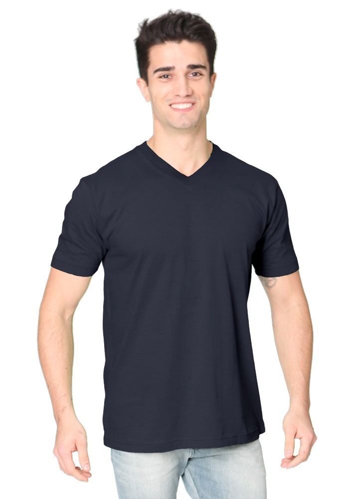 MERAKI Men's Slim Fit V-Neck T-Shirt Organic Cotton